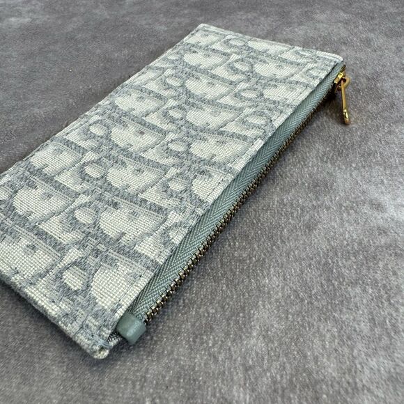 Dior Gray Oblique Jacquard Monogram Pouch - Picture 4 of 9